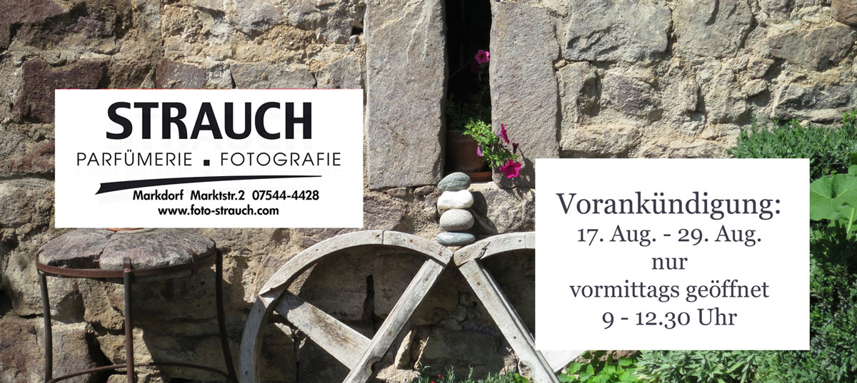 geänderte Öffnungszeiten Strauch